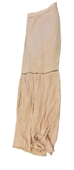 ASOS Pink lined maxi skirt with slit, lined size 14 - 100% viscose cotton thumbnail 1