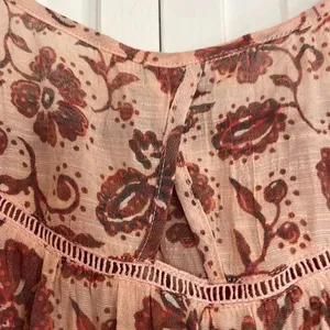 Nanette Lepore NWT orange floral ruffle sleeve blouse small thumbnail 8