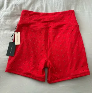 NWT Anthropologie Strut This Eyelet High-Rise Biker Shorts Size XL thumbnail 1