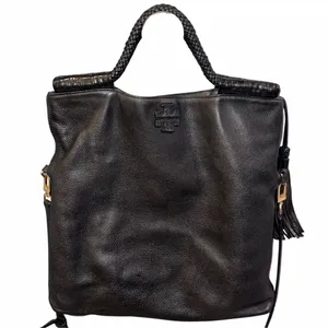 Tory Burch Black Leather Taylor Convertible Foldover Crossbody Purse thumbnail 8