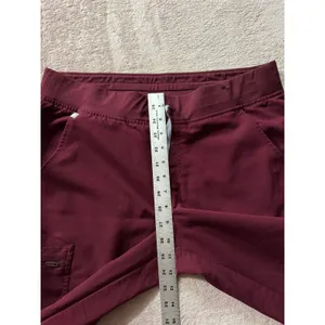 FIGS Catarina Jogger Scrub Pants‎ Zipper Pockets Burgundy Medical Size L thumbnail 7