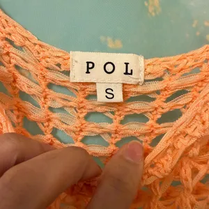 POL Women's Tape Yarn Sweater in Orange Sz: S thumbnail 7