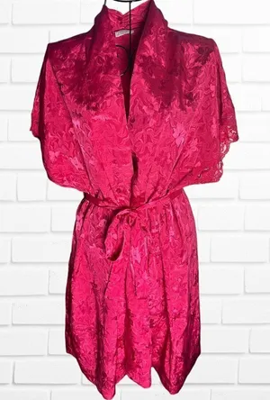 5/$25 Vintage‎ Val Mode Robe Women's Small Lingerie Romantic Moods Floral Lace thumbnail 1