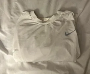 Nike White Dri-fit Running Long sleeved Top thumbnail 1