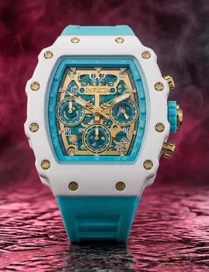 Invicta Racing Valxor Carolina Blue F-1 CAR ENGINE Luxury SKELETON Collection! thumbnail 2