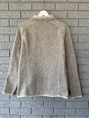 Patagonia Better Sweater 1/4 Zip Fleece Pullover Pelican Cream Size Medium thumbnail 5