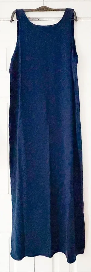 Electric & Rose Deep Blue Maxi Dress Linen Blend Size‎ XL NWT thumbnail 1