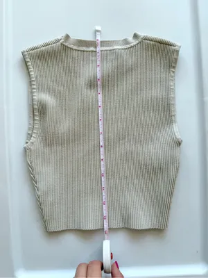 Aritzia Babaton Sculpt Knit Tank Cream Ivory Ribbed Sleeveless Size XS thumbnail 5