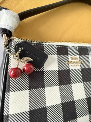 Coach Nolita 19 With Gingham Print And Charm thumbnail 7