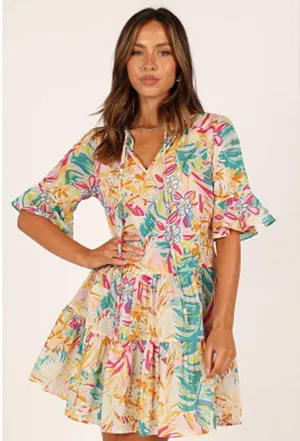 Petal and pup floral babydoll dress thumbnail 1