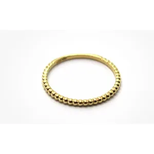 Boutique NEW Dainty 14k Gold-Plated‎ Bead Ball Ring, Jewelry, Size 7 thumbnail 14