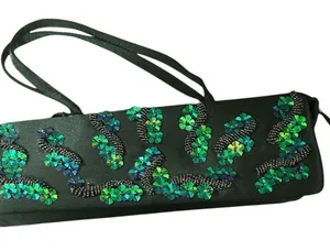 Savanna Green Sequin formal Clutch thumbnail 1