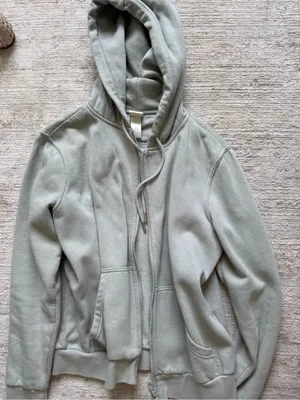 H&M Light Sage Zip-Up Utility Hoodie Jacket - Women's thumbnail 3