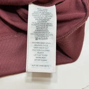 True Religion Women's L Burgundy Velour Cropped Sweatshirt Gold Logo Cuffs thumbnail 5