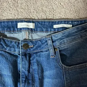 Y2K Cleo + Wolf Blue High Rise Carpenter Straight Leg Panelled Seam Jeans W31‎ thumbnail 7