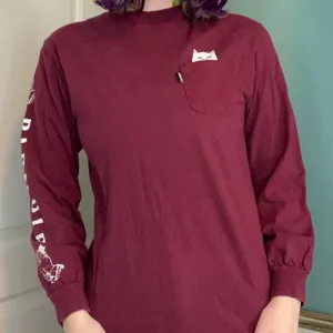 Ripndip Maroon Long Sleeve with White Graphics thumbnail 1