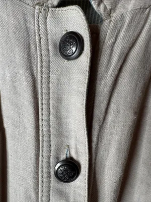 Free People Linen Blend Beige Utility Jacket Size XS thumbnail 5
