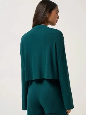Travis Mathew Evening Retreat Long Sleeve Cardigan Green Medium NWT thumbnail 3