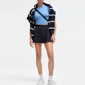 NWT Lululemon High-Rise Pleated Tennis Skirt in Black Size 14 thumbnail 3