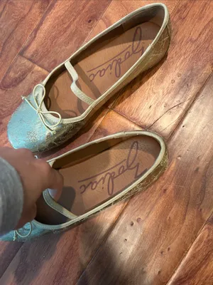 Zodiac Metallic Gold Bowed Ballet Flats Size 7 thumbnail 5