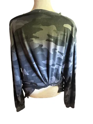 PINK Victoria's Secret Black & Gray Camo Logo Tee thumbnail 8