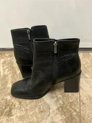 Franco Sarto black leather ankle boots thumbnail 5