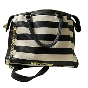 Whimsigoth Kitschy Glam Betsy Johnson Girly Grunge Awning Striped Y2K Crossbody thumbnail 12