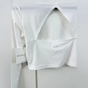 NWT Beyond Yoga Performance Knit Resilient Cropped LS - Lunar White - XS thumbnail 6