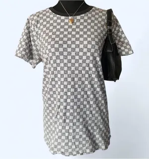 Vintage Y2K Skater Checkerboard Vans Baby Tee Size Small thumbnail 1