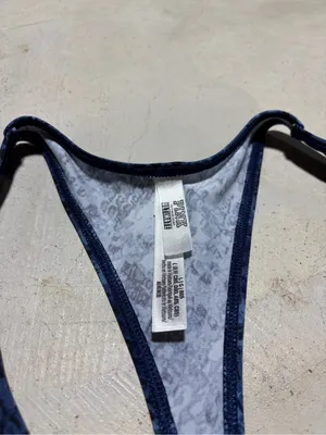 Victoria’s Secret pink ultimate Navy Blue Sports Bralette lightly lined large thumbnail 2