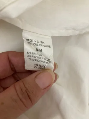 Theory "Corian" Luxury Linen-Blend Popover Utility Shirt M thumbnail 14