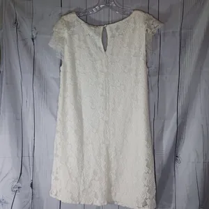 Umgee Bohemian Chic V-Neck Cottagecore Lace Mini Dress in Cream NWT thumbnail 9