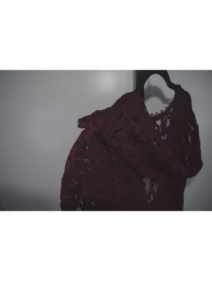 Kimchi Blue Urban Outfitters Burgundy Lace Mini Dress Size 4 V-Neck thumbnail 6