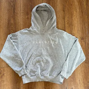 Fabletics Embroidered‎ Hoodie Gray Sweatshirt Womens Medium Athletic Activewear thumbnail 1