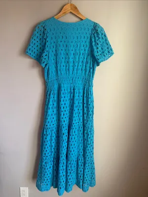 Anthropologie Somerset Maxi Dress Eyelet Edition Medium thumbnail 3