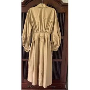 Inspired Designer Poplin Shirt Dress Beige Sizes M & L Brand New thumbnail 4