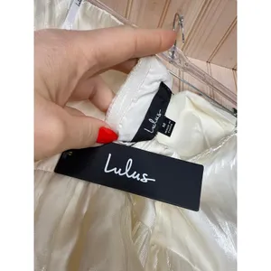 NWT Lulus Com-pleat-ly Charming Ivory Organza Tiered Strapless Midi Dress Sz M thumbnail 5