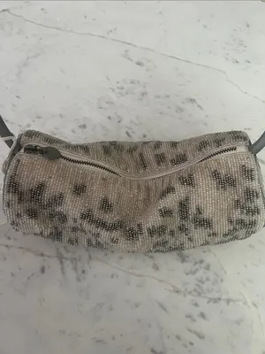 Free People Bailey Beaded Barrell Shoulder Bag Gray thumbnail 3
