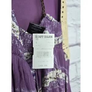 NWT Boot Barn Shyanne Crochet Boho Dress Purple Southwestern Aztec Festival S thumbnail 7
