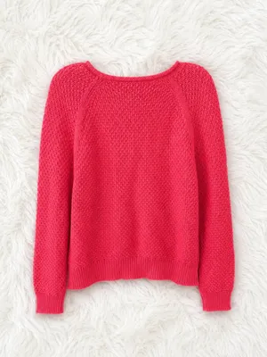 Lauren Ralph Lauren Coral Textured Crewneck Sweater| Size Large thumbnail 2