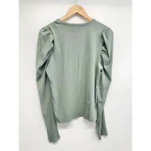 7 For All Mankind‎ Sweater Womens Size Large Green Long Sleeve Ribbed NEW thumbnail 3