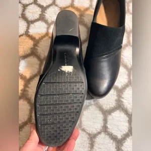 Clarks Collection Black Leather Suede Women's Heels 8.5 thumbnail 12