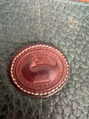 Vintage Dooney & Bourke AWL Leather Big Duck Coin Purse Ivy Green British Tan thumbnail 6