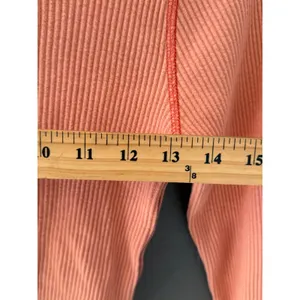 Wild Fable‎ Womens Orange Ribbed Long Sleeve Crop Top Contrast Stitch Size L thumbnail 5