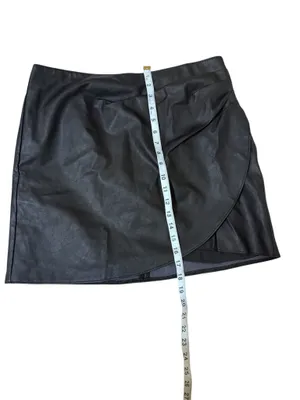 Abercrombie High-Rise black mini skirt size L thumbnail 3