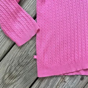 Lauren Ralph Lauren Women's Pink 100% Cotton Mini Cable Knit Sweater Size M thumbnail 3