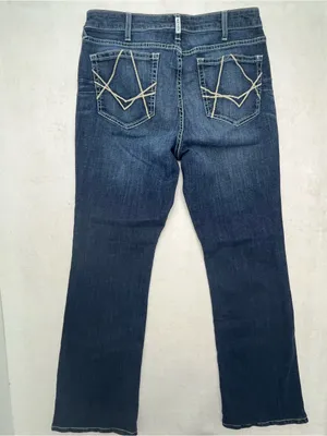 Ariat Real Denim Women’s Missouri Real Sienna Dark Wash Bootcut Jeans Size 33L thumbnail 6