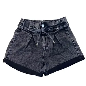 Blank NYC Acid Wash Denim High Waist Paper Bag Shorts Women’s Size 25 NWT v6x thumbnail 4