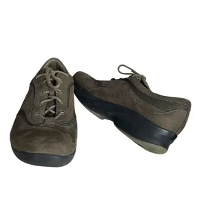 CLARKS In Motion Shoes Walking Comfort Lace Up Olive Nubuck Leather Size 10 N thumbnail 11