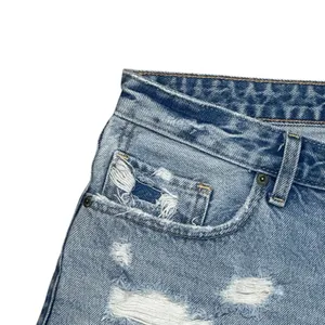 WOMENS Abercrombie & Fitch Harper Low Rise Denim Distressed Jean Shorts Size 10 thumbnail 4